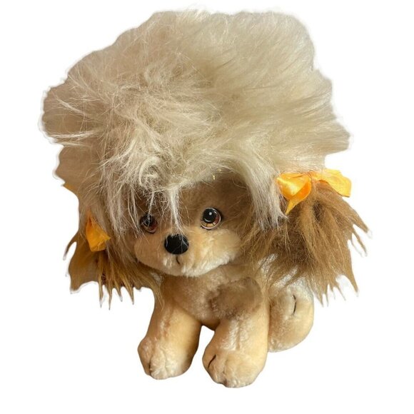Vintage Plush Puffy Lion Dog Puppy Special Effects 1985 Fluffy 1980s Rare HTF - Picture 1 of 7